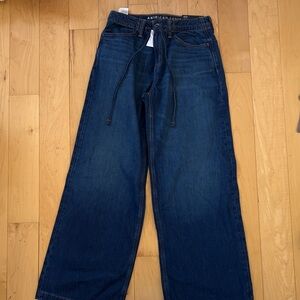 NWT american eagle wide leg tie jeans